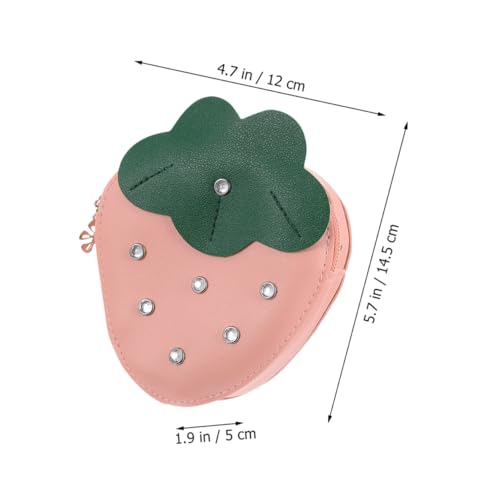 FOMIYES 3 Stck. Erdbeer PU Tasche mit Reißverschluss Mittlere Bequemer Breiter Schultergurt Fruchtiges Muster Vielseitige Umhängetasche für Mädchen und Familien von FOMIYES