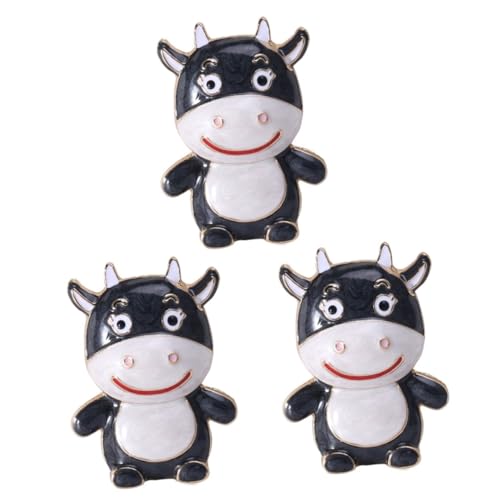 FOMIYES 3 Stck. Kreative Öl Ochsen Brosche für Neujahr Modischer Accessoire für Kleidung Taschen Schals Retro Design Einzigartiger von FOMIYES