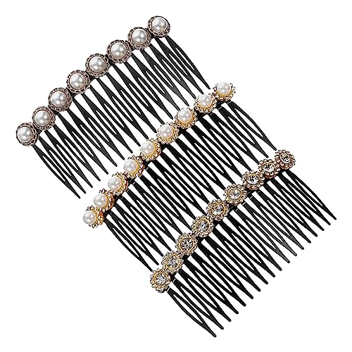 FOMIYES 3stücke Perlen-haarkamm Für Frauen Perlen-haarseitenkamm Für Mädchen Haarschmuck Mit Filigranes Design Langlebig Und Robust von FOMIYES