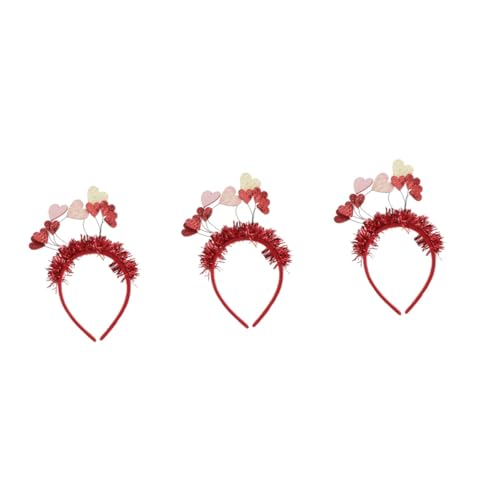 FOMIYES 3 Stk Liebe Stirnband Haarschmuck Haarreifen Hochzeit Kopfschmuck Haarband Zum Valentinstag Party-kopfschmuck Valentinstag Kopfschmuck Filzstoff Mädchen Leiner von FOMIYES