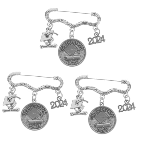 FOMIYES 3 Stück Abschluss Brosche Emaille Anstecknadel für Frauen Stilvolles für Abschlussfeiern Vielseitiges Accessoire für Kleidung Hüte Rucksäcke von FOMIYES