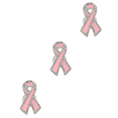 FOMIYES 3 Stück Anstecknadel Brustbewusstsein Brosche für Frauen Dekorative Brosche mit Satinband für Kampagnen Leicht Vielseitig für Kleidung Taschen Schals von FOMIYES