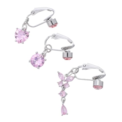 FOMIYES 3 Stück Bauchnabelringe Knopf: Schmetterling Nabelschmuck Herz DIY Piercing Hoop Curved Barbell Stud Für Frauen Männer Augenbrauen Lippen von FOMIYES