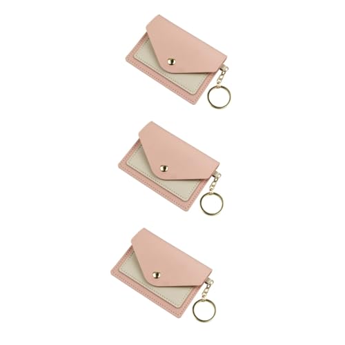 FOMIYES 3 Stück Bonbon -Farbkartenpackschlüsselbund geformt Kreditkartenetuis für Damen schlüsselanhänger süßes kleines Portemonnaie schlankes Kartenetui für Damen Leder von FOMIYES