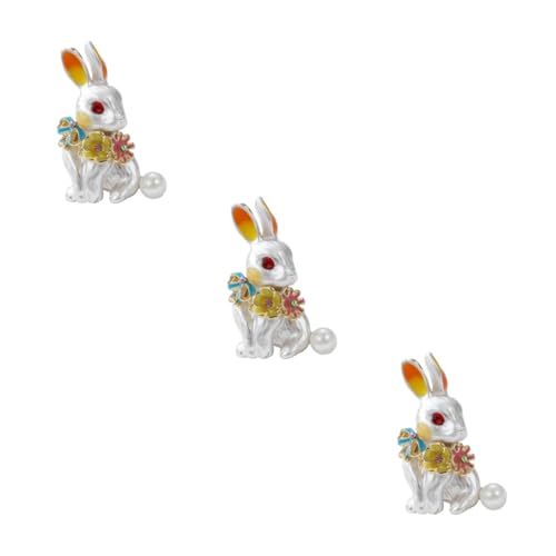 FOMIYES 3 Stück Bunny Brosche Pin für Kleidung Niedliche Rabbit Anstecknadel für Frühling Neujahr und Feiertage für Jacken Taschen und Accessoires mit Feiner Verarbeitung und Sicherem Halt von FOMIYES
