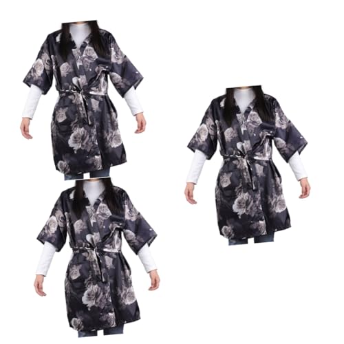 FOMIYES 3St Arbeitsblusen für Damen Bademäntel Salonkleider für Stylisten Robe für Frauen Damenjacke Kleidung Schutzschürze Spa-Kleidung Kosmetik Mantel Schal Kimono Fräulein Spa-Anzug von FOMIYES