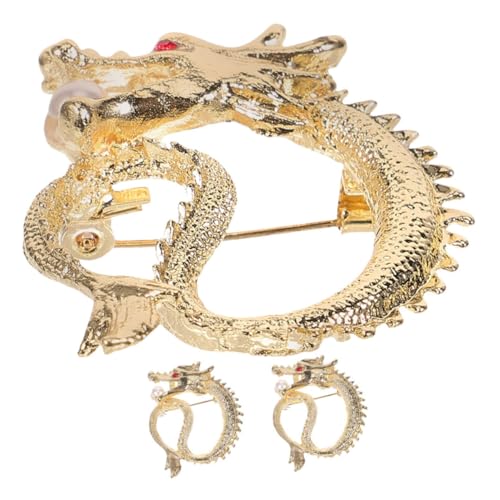 FOMIYES 3 Stück Dekorative Kleidungssicherheitsnadeln mit für Damen Retro Chinesischer Zodiac Anstecker Vielseitige Verwendung als Schal Clip oder Reversnadel von FOMIYES