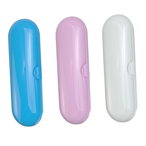 FOMIYES 3 Stück Elektrische Zahnbürsten Reiseetui Tragbarer Zahnbürsten Organizer mit Schnappverschluss Bpa Frei Kompakt für Camping Familie Schule und Geschäftsreisen Mehrfarbig von FOMIYES