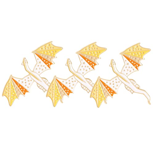 FOMIYES 3 Stück Dinosaurier Emaille Brosche Kreative Anstecknadel für Kleidung Rucksack Hüte Metall Drachen Design und für Kinder und Erwachsene von FOMIYES