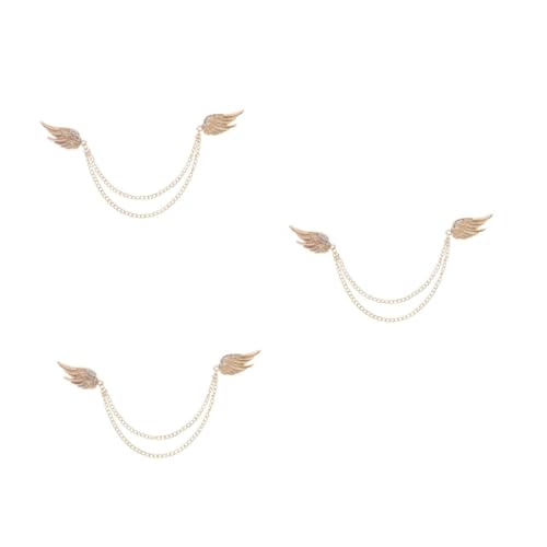 FOMIYES 3 Stück Engelsflügel Brosche mit Quasten Kette Goldfarbene Anstecknadel für Männer und Frauen Modischer Schmuckclip für Pullover und Anzug Fein Gearbeitetes Metall mit Funkelnden FOMIYES 3 Stück Engelsflügel Brosche mit Quasten Kette Goldfarbene Anstecknadel für Männer und Frauen Modischer Schmuckclip für Pullover und Anzug Fein Gearbeitetes Metall mit Funkelnden von FOMIYES