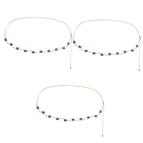 FOMIYES 3 Stück Ethnische Bauchkette mit Design Goldene Perlen Hüftkette Modisches Bead Gürtel Accessoire für Damen Langlebig für Verschiedene Outfits von FOMIYES
