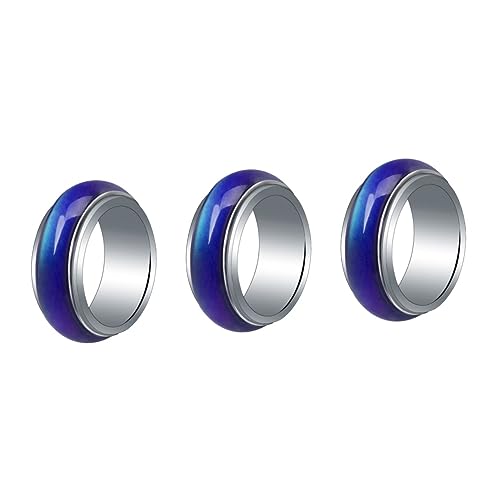 FOMIYES 3 Stück Farbwechsel Stimmungsring für Männer Frauen Temperaturwechselring Hochwertigem Kreatives Modeschmuckstück Ihre Widerspiegelt Ihre Finger von FOMIYES