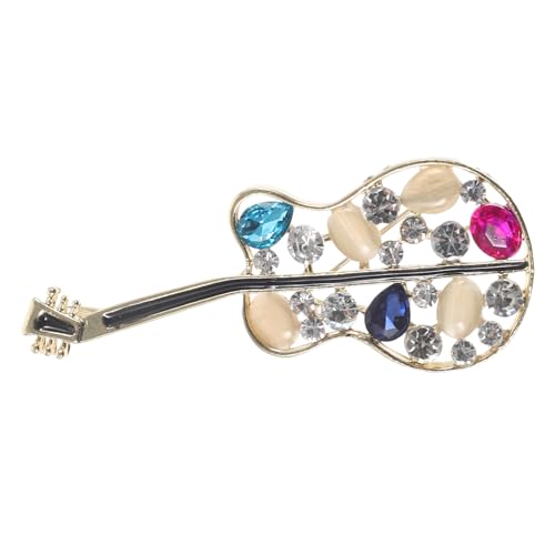 FOMIYES 3 Stück Gitarrenbrosche Strassnadel Musikalische Brosche Musik-schmuck-brosche Instrumenten -mode -revers -brosche Musikalische Reversbrosche Broschennadel Zum Basteln Legierung von FOMIYES