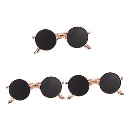 FOMIYES 3st Haarnadel Sonnenbrillenform Haarspange Sonnenbrille Haarspange Kopfschmuck Für Mädchen Ganchos Para El Cabello Goldene Clips Für Haare Baby Empfindlich Legierung Seitenclip von FOMIYES