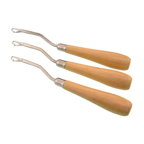 FOMIYES 3 Stück Häkelhaken Häkelset Haken Zum Häkeln Flechten Häkelnadel Für Haare Zöpfe Gehäkelte Ringe Für Die Finger Häkelnadel Stricken Haarpflege Weben Häkelnadeln Verriegeln Bambus von FOMIYES