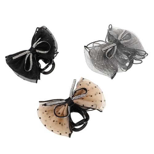 FOMIYES 3 Stück Hai-Clip-Kopfschmuck Clips für Haare gut Haarspangen für Damen Bogen Styling Form groß Haarklemmen Haarklammern für dicke Haare Klauenklammern Gittergewebe von FOMIYES