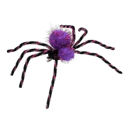 FOMIYES 3 Stück Halloween Haarspange Plüschspinne Leicht Festlich Glatte Oberfläche Rostfrei Modisch Eleganter Haarschmuck für Damen Mädchen Karneval Party von FOMIYES