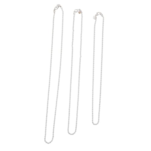 FOMIYES 3 Stück Herren Kette Teiliges Silberplattiertem Kupfer Robuste Halskette für Männer Geeignet für Alltag Partys und FOMIYES 3 Stück Herren Kette Teiliges Silberplattiertem Kupfer Robuste Halskette für Männer Geeignet für Alltag Partys und von FOMIYES
