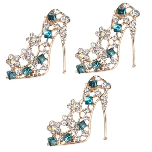 FOMIYES 3 Stück Hochglänzende High Heel Brosche für Damen Broschen Pin für Abendkleider Schals Jacken Elegantes Accessoire für Besondere Anlässe Hochzeit Valentinstag von FOMIYES
