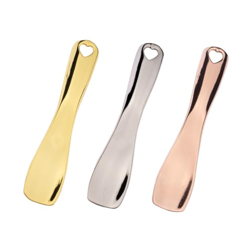 FOMIYES 3 Stück Kosmetikspatel Metall Kleine Make up löffel aus Praktisches Hautpflege tool für Cremes Masken und Lotionen Multifunktional für Gesicht Augen und Körper Kompakt und Tragbar von FOMIYES