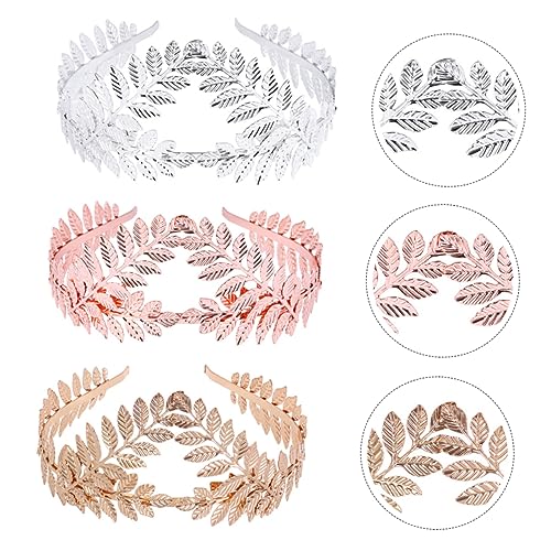 FOMIYES 3 Stück Krone Stirnband Haarschmuck für die Braut handgemachte Kopfbedeckung Damenschreiberin Cosplay Kostüm Kopfbedeckung Blatt Haarreifen Haarzubehör Blattstirnband Metall Silber FOMIYES 3 Stück Krone Stirnband Haarschmuck für die Braut handgemachte Kopfbedeckung Damenschreiberin Cosplay Kostüm Kopfbedeckung Blatt Haarreifen Haarzubehör Blattstirnband Metall Silber von FOMIYES