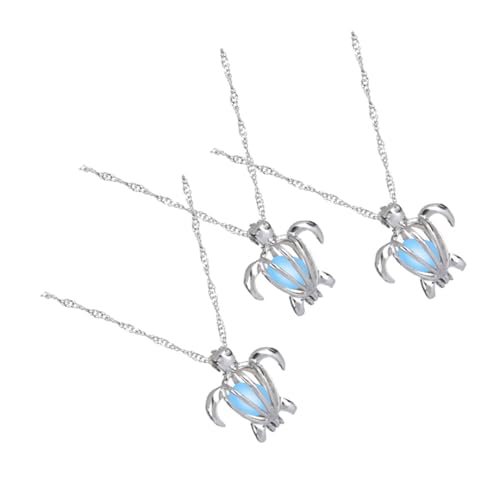 FOMIYES 3stücke Schildkröten-halskettenanhänger Leuchtende Perlen Schmuckanhänger Für Frauen Und Mädchen Verarbeitet Gemischte Farben Für Geburtstagsparty Und Kostümschmuck von FOMIYES