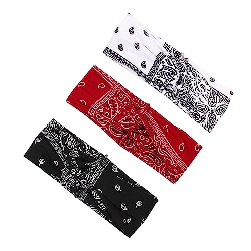 FOMIYES 3st Haarband Boho Knoten Kopf Wickeln Kreuzkopfwickel Florales Stirnband -band Elastischer Kopfwickel Sport Haarbänder Kreuzkopfband Sport-kreuz-stirnbänder Schal Damen Beiläufig von FOMIYES