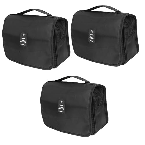 FOMIYES 3st Reisetasche Für Toilettenartikel Reise-kulturbeutel Für Damen Toilettenartikel Reisetasche Frauen Kosmetiktaschen Für Damen Polyester Reißverschlusstasche Faltbar Fräulein von FOMIYES