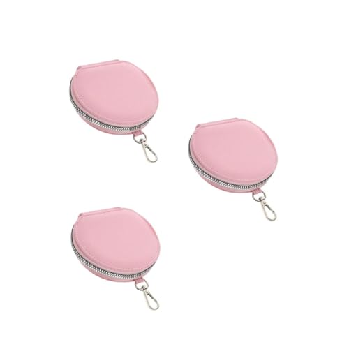 FOMIYES 3 Stück Mini Geldbörse Rund mit Reißverschluss Kleines Portables Münzfach und Schlüsselhalter Leichte Münztasche für Damen und Teenager Elegantes Modisches Design für Münzen und von FOMIYES