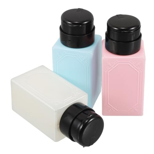 FOMIYES 3 Stück Nagellackentferner Pumpspender Kosmetikbehälter für Nagelstudio Alkoholtaugliche Flasche Effiziente Reinigung Langlebig Vielseitig für Nagellack und Make up Entferner von FOMIYES