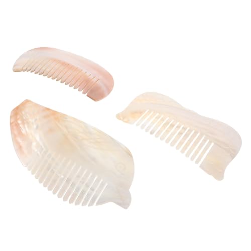 FOMIYES 3 Stück Natürliche Muschelhaarkämme Handgefertigt Zähne Leichte Reisebürsten für Frauen Mädchen Geeignet für Nasses Trockenes Lockiges Glattes Haar FOMIYES 3 Stück Natürliche Muschelhaarkämme Handgefertigt Zähne Leichte Reisebürsten für Frauen Mädchen Geeignet für Nasses Trockenes Lockiges Glattes Haar von FOMIYES