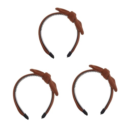 FOMIYES 3st Anti-rutsch-haarreifen Für Frauen Gestrickter Bowknot-haarreif Party Foto Requisiten Kopfschmuck Stirnband Mit Schleife Für Kinder Damen Stirnbänder Geschenk Breitseite Mädchen von FOMIYES