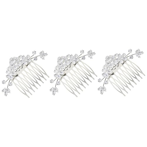 FOMIYES 3st Kamm Haarschmuck Perücken Blumenhaar Strass Steine Hochzeitskleid Braut von FOMIYES