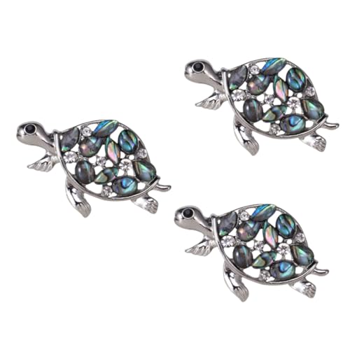 FOMIYES 3 Stück Schildkröten Brosche Anstecknadel für Damen Metall Pin mit Niedlichem Design zur Dekoration von Kleidung Taschen Schals von FOMIYES