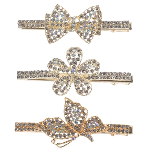 FOMIYES 3-teiliges Haarnadel-set Mit Strass-blumen Für Frauen Und Mädchen Haar-accessoires Für Teenager Haar-werkzeug-set Haarspangen von FOMIYES