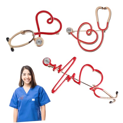 FOMIYES 3 Stück Teiliges Broschen aus Legierung Bunte Anstecknadeln für Ärzte und Krankenschwestern Schmuckbroschen für Kleidung Taschen Jacken und Hüte Geschenkidee für Medizinstudenten von FOMIYES