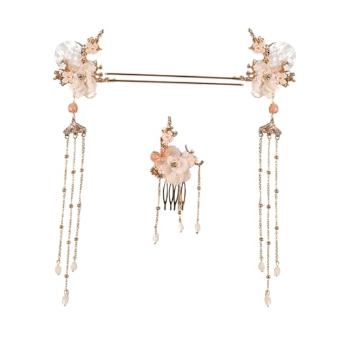 FOMIYES 3 Stück Teiliges Chinesisches Haarstäbe set aus Legierung mit Haarkamm Eleganter Haarschmuck für Frauen und Mädchen Geeignet für Zöpfe Pferdeschwanz und Festliche Anlässe von FOMIYES