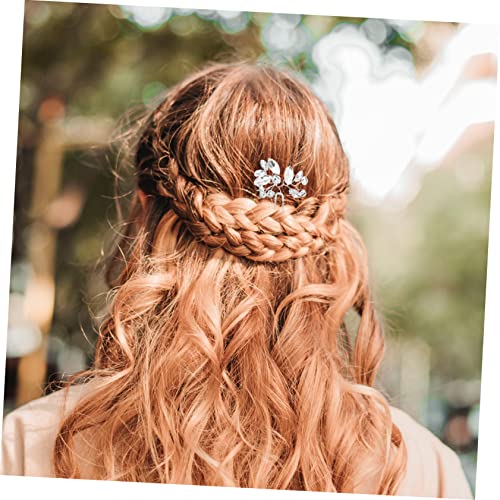 FOMIYES 3 Stück Teiliges Förmige Braut Haarnadeln mit Kristallblumen Silberfarbene Hochzeits Haarspangen für Damen Eleganter Haarschmuck für Hochzeit Party und Festliche Anlässe von FOMIYES