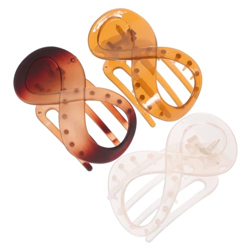 FOMIYES 3 Stück Teiliges Französische Haarspangen für Damen Dickes Haar Trendige Farben Robuste Krallenspangen für Stilvolle Hochsteckfrisuren Vielseitig Einsetzbar und Fester Sitz von FOMIYES