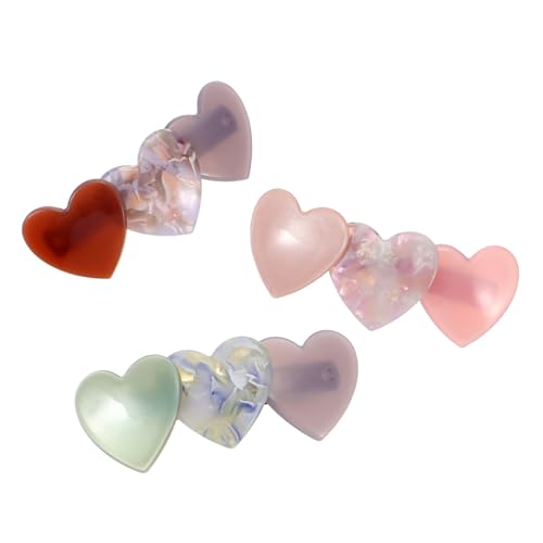 FOMIYES 3 Stück Teiliges Haarklammern Herzform aus Langlebigem Material Farblich Poliert Federnd und Leicht Eleganter Haarschmuck für Damen und Mädchen Geeignet für Partys und Alltag von FOMIYES