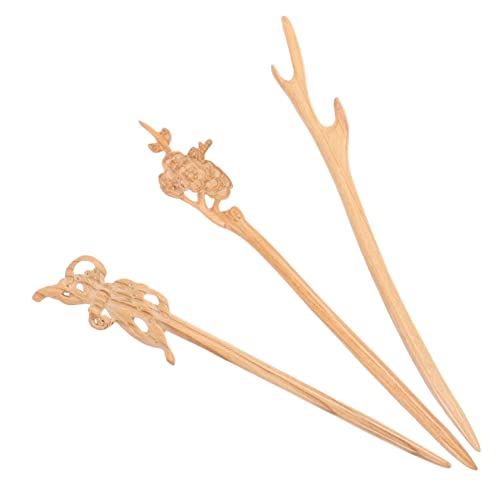 FOMIYES 3 Stück Teiliges Haarnadeln aus Holz Haarschmuck Sticks für Damen Traditionelle Haarstäbe für Hochsteckfrisuren und Haarknoten Leichtes Design für Komfortables Tragen FOMIYES 3 Stück Teiliges Haarnadeln aus Holz Haarschmuck Sticks für Damen Traditionelle Haarstäbe für Hochsteckfrisuren und Haarknoten Leichtes Design für Komfortables Tragen von FOMIYES
