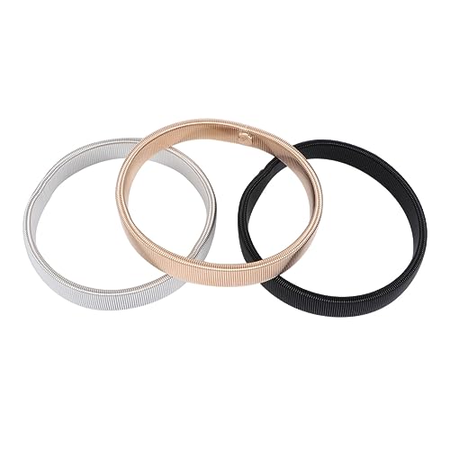 FOMIYES 3stücke Herrenarmband Aus Metall Elastisch Modische Herrenarmbänder Armband Für Männer Metallarmband Dehnbares Ärmelarmband Passt Zu Verschiedenen Outfits von FOMIYES
