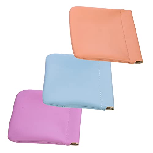 FOMIYES 3 Stück Teiliges Kleines Kosmetiktaschen Tragbare Make Up Tasche mit Automatischem Verschluss Kompakt für Lippenstift Ohrhörer als Geldbörse und Handtaschen Organizer von FOMIYES