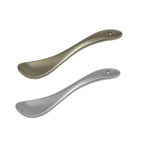 FOMIYES 3 Stück Teiliges Kosmetikspatel aus Zinklegierung Spatel und Creme Löffel für Präzises Auftragen Leichte Stilvolle Pflegewerkzeuge für Hautpflege und Make Up Gold Silber von FOMIYES