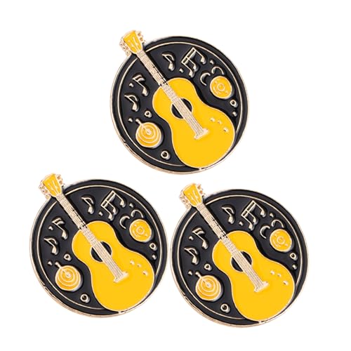 FOMIYES 3 Stück Teiliges Musik-broschen-set aus Langlebiger Legierung Kreative Gitarren Schlagzeug-anstecknadeln Vielseitige Schmuck-pins für Jacken Schals Hüte und Rucksäcke Modische von FOMIYES