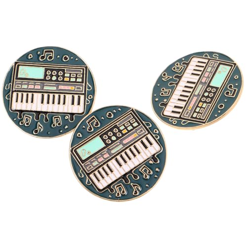 FOMIYES 3 Stück Teiliges Musikalisches Instrumenten-broschen Langlebiger Legierung mit Emaille Kawaii Pins für Rucksäcke Kleidung Schals Modische Anstecker für Musikliebhaber Tragbar und von FOMIYES