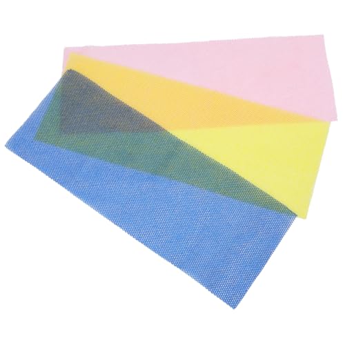 FOMIYES 3 Stück Teiliges Nylon badnetz mit Weichem Peeling Wirkung Langlebige Körperpeeling handtücher für Dusche und Rückenreinigung Schnell Schäumende Praktische Waschlappen in Gelb von FOMIYES