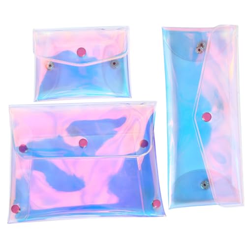 FOMIYES 3 Stück Teiliges PVC Klein Weich Leicht Organizer für Ohrhörer Münzen Schlüssel Tragbare Schminktasche für Damen für Alltag Reisen Party Geschenkidee von FOMIYES