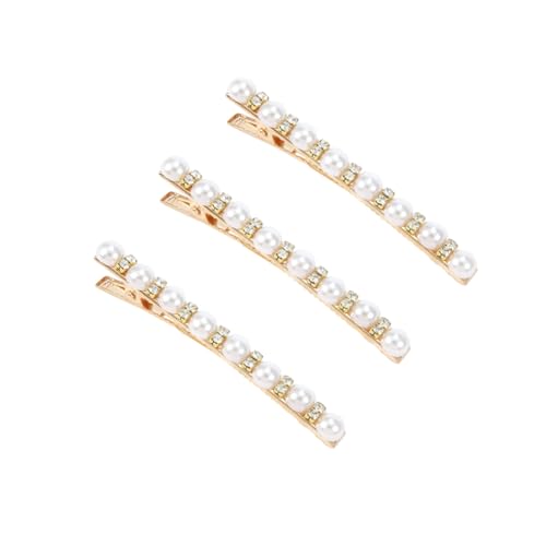 FOMIYES 3 Stück Teiliges Perlen Vintage Stil mit Funkelnden Strasssteinen Stilvolle Haarklammern für Damen und Mädchen Zuverlässiger Griff Vielseitiger Haarschmuck für Alltag und von FOMIYES