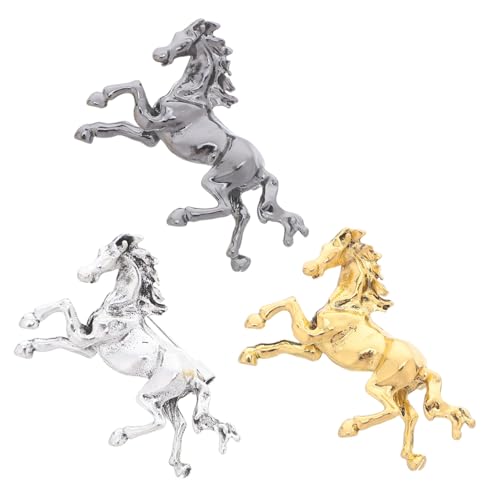 FOMIYES 3 Stück Teiliges Pferde-broschen Langlebigem Emaille-finish Sicherem Ansteckmechanismus Modische Tier-anstecker für Männer und Frauen Vielseitig für Kleidung Rucksäcke Hüte von FOMIYES